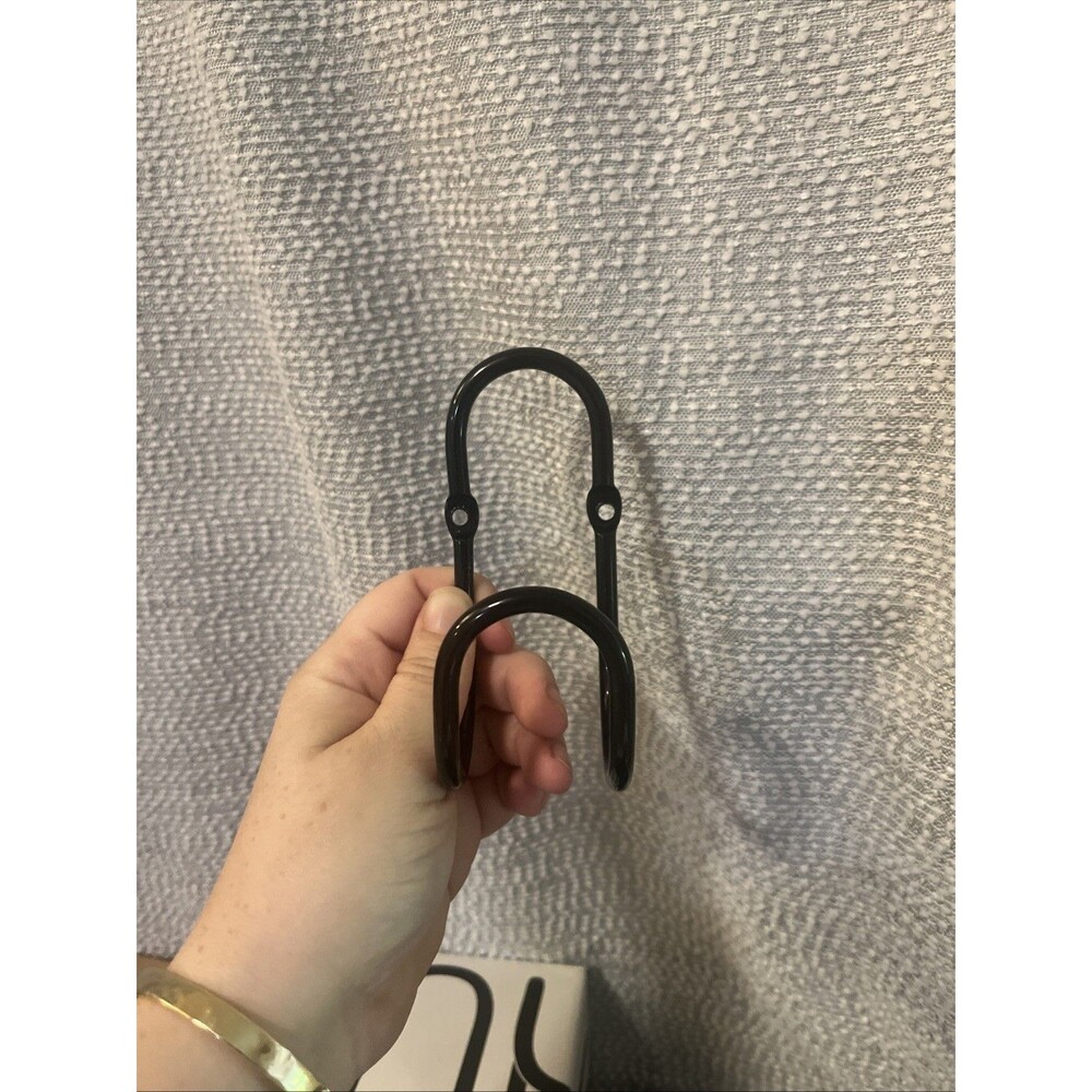3 West Elm Brand New Black Powder-coated Metal Wall Hooks Coat Hanger